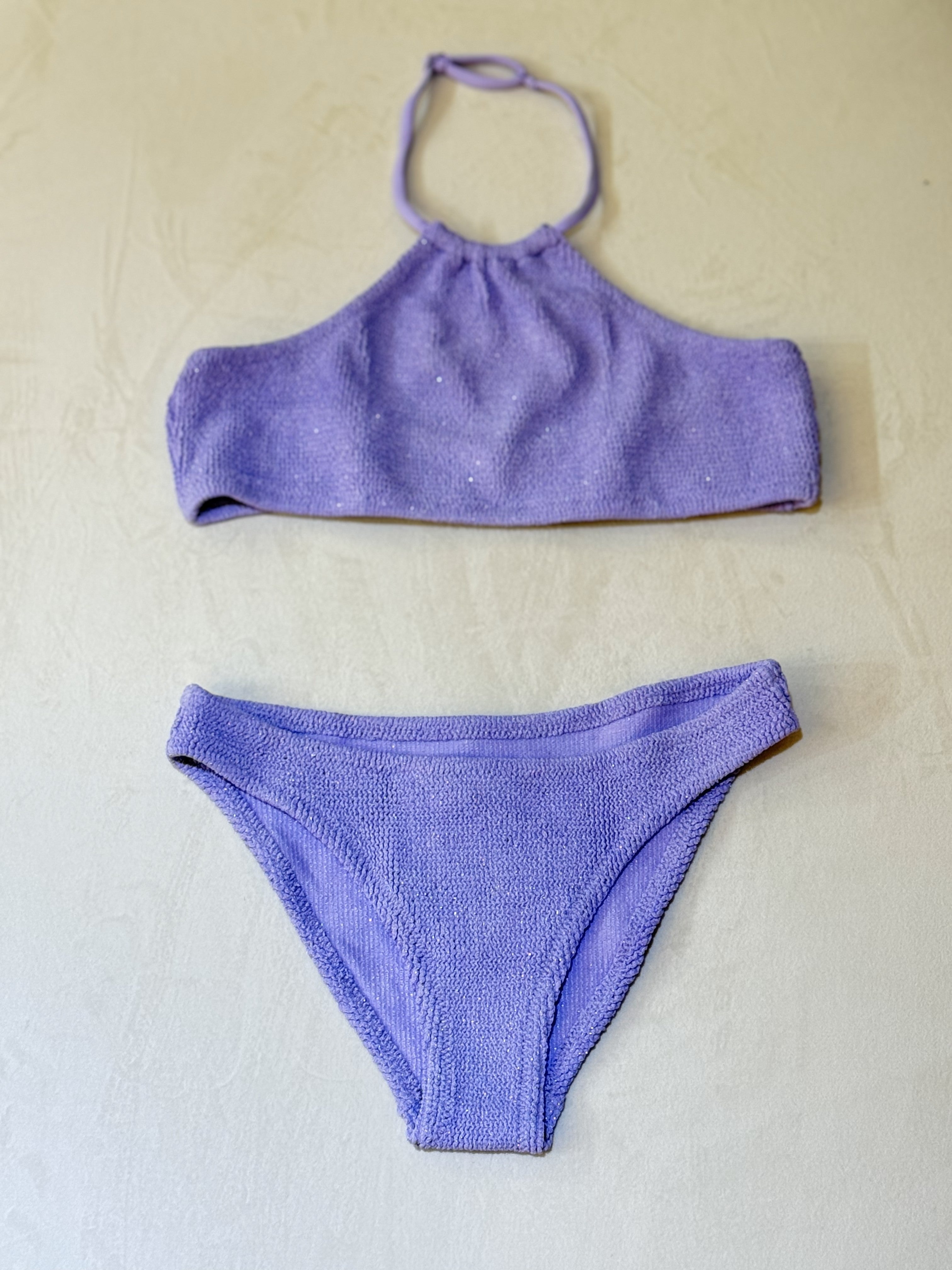 MC2 Saint Barth Squeezed Purple Girl Two Piece Swimsuit