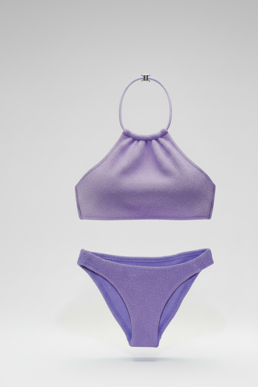 MC2 Saint Barth Squeezed Purple Girl Two Piece Swimsuit