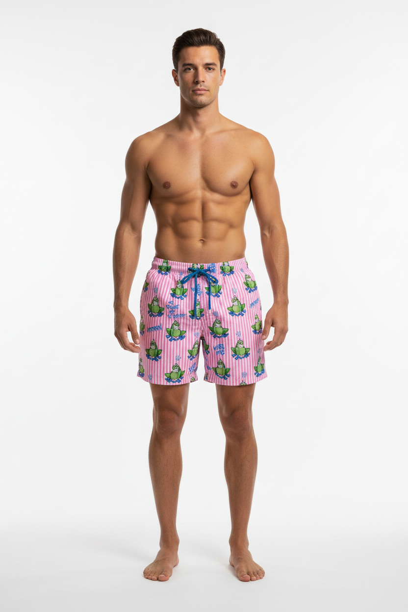 MC2 Saint Barth Striped Men Swim Shorts