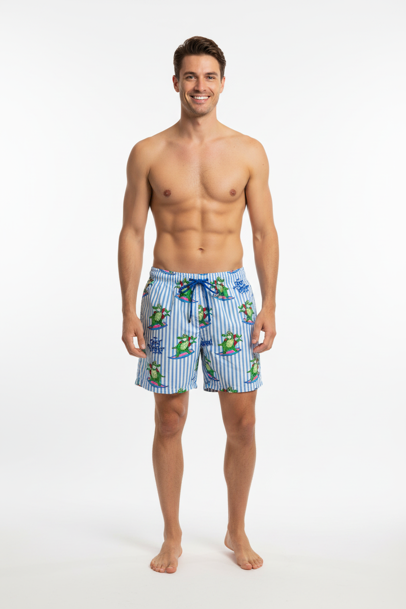 MC2 Saint Barth Striped Men Swim Shorts