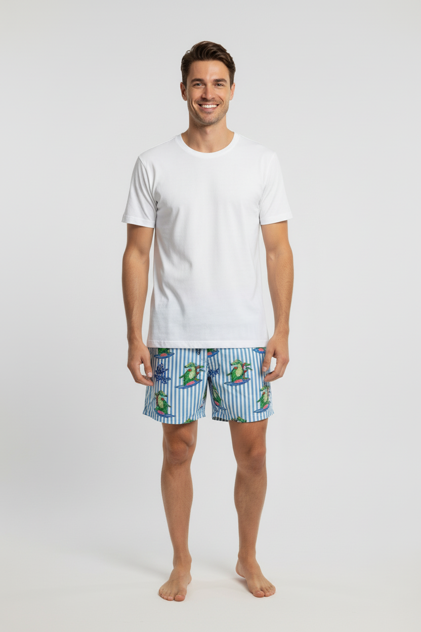 MC2 Saint Barth Striped Men Swim Shorts