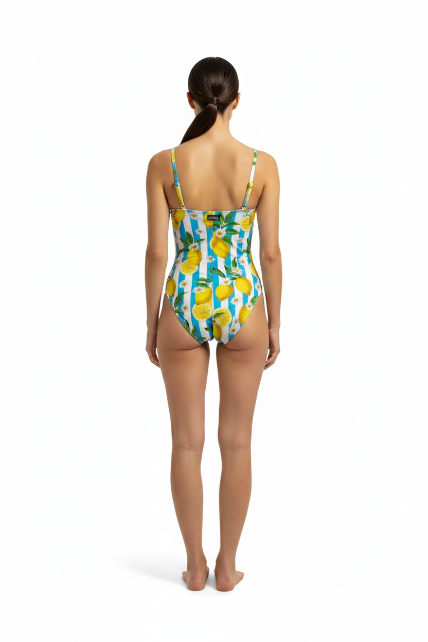 MC2 Saint Barth Swimsuit One Piece with Juicy Lemon Print