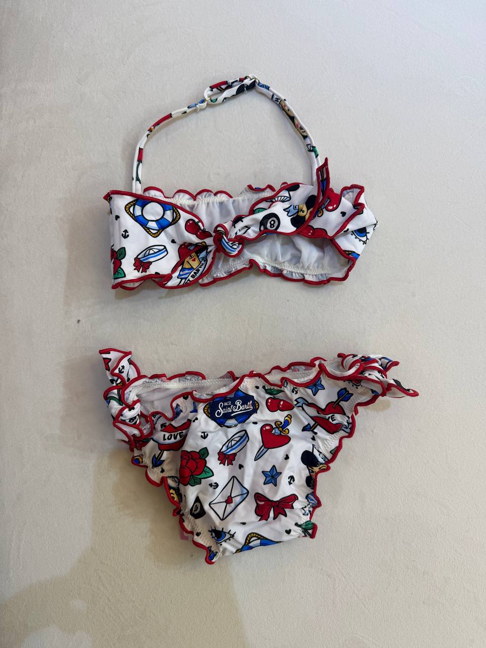 MC2 Saint Barth Two Piece Swimsuit Sailors Tattoo for Kids