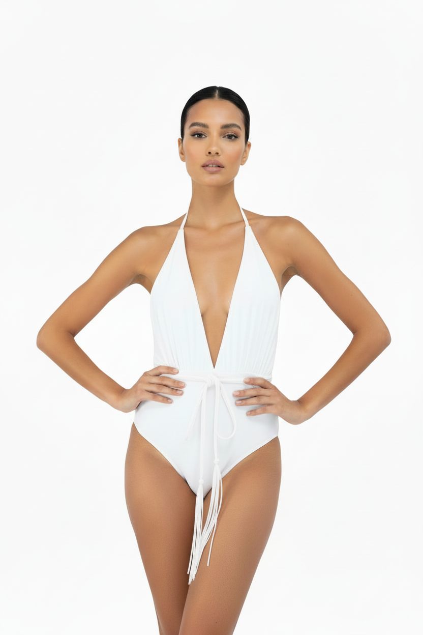 MC2 Saint Barth White One Piece Swimsuit