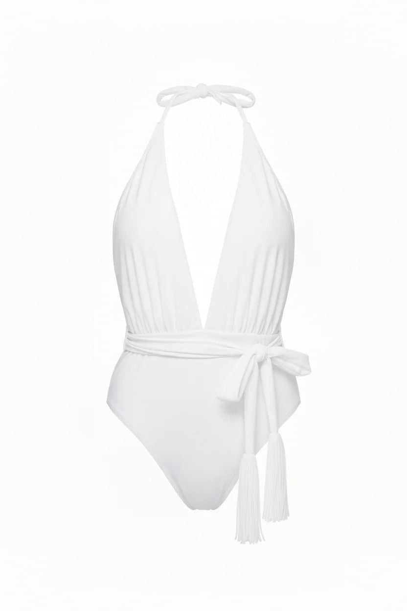 MC2 Saint Barth White One Piece Swimsuit