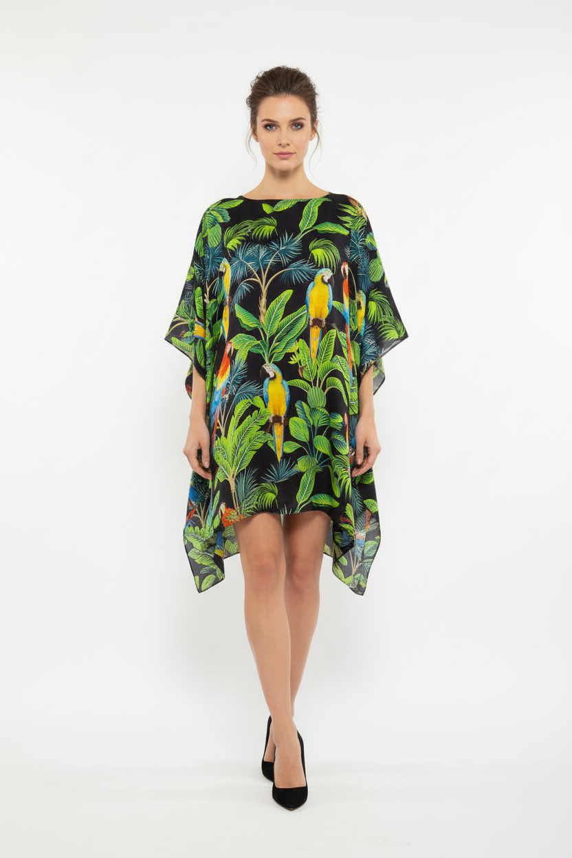 MC2 Saint Barth Women Black Silk Tunic