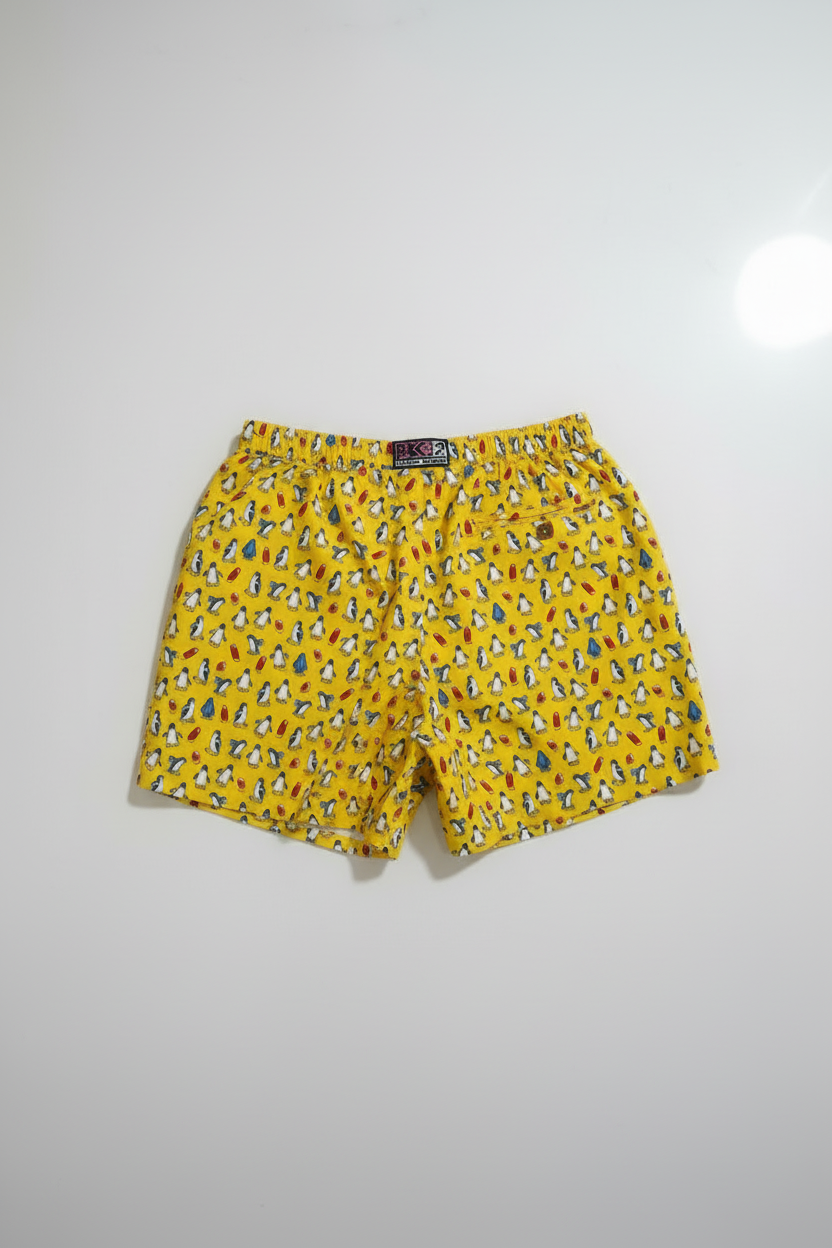 MC2 Saint Barth Yellow Penguins Men Swim Shorts