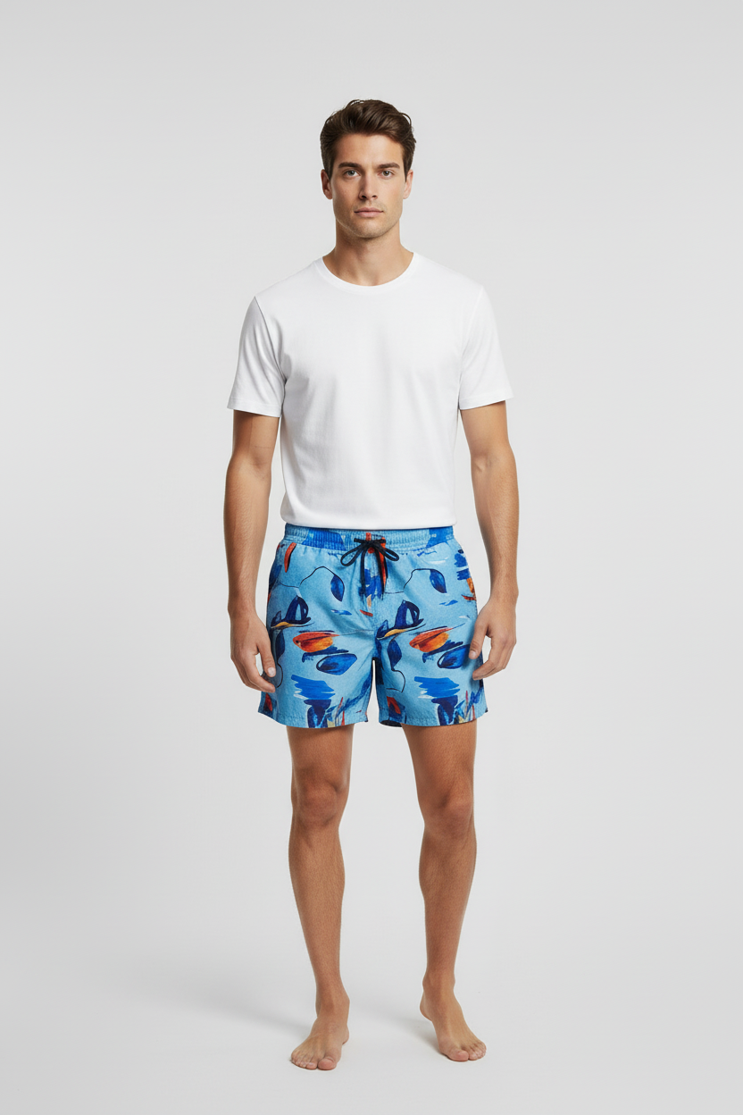 Parah Blue Men Swimming Shorts