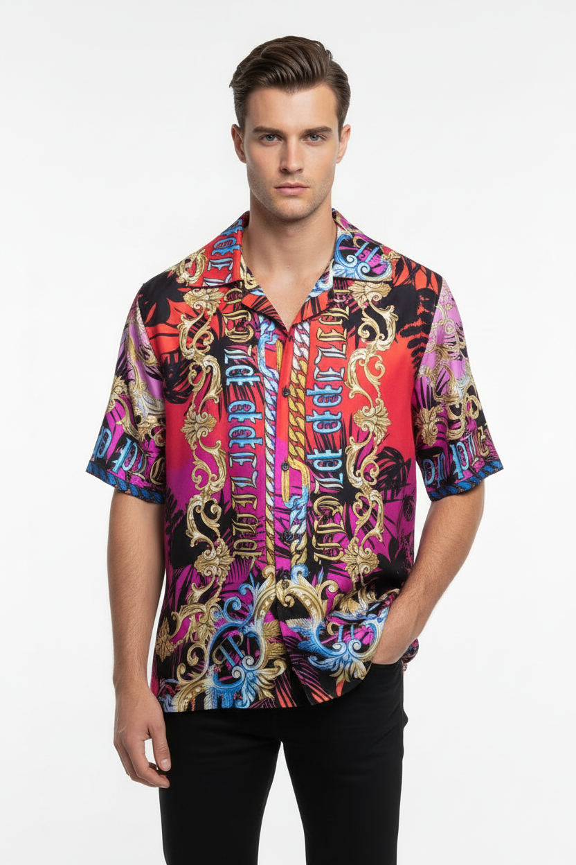 Philipp Plein Baroque Silk Men's Shirt