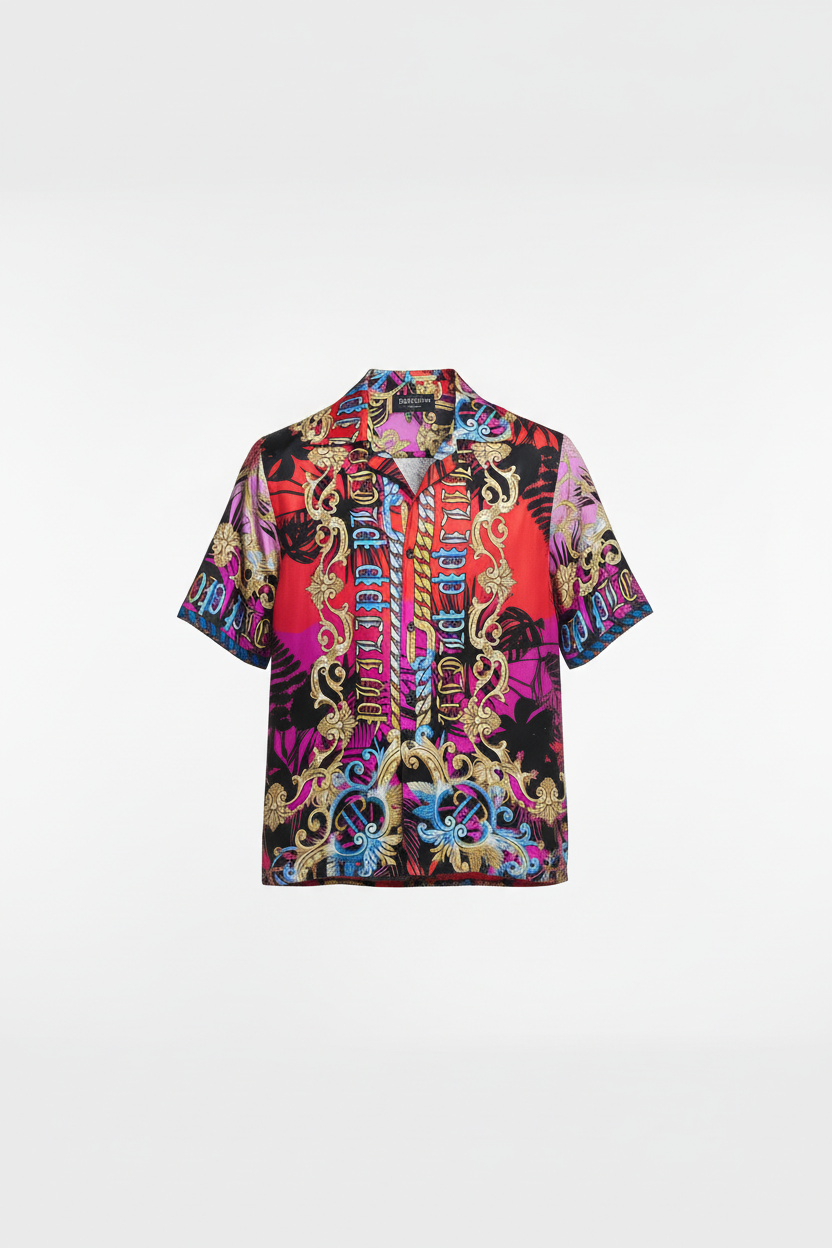 Philipp Plein Baroque Silk Men's Shirt