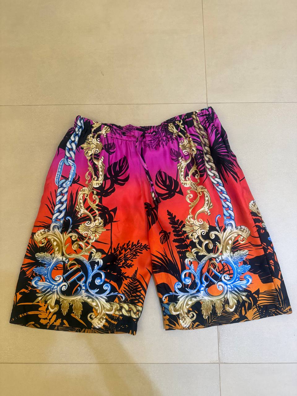 Philipp Plein Baroque Silk Men's Shorts