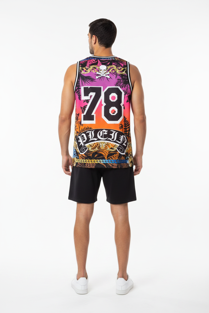 Philipp Plein Men's Bright Tank Top Basxet Baroque