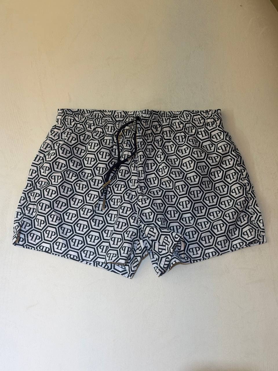 PhilippPlein Shorts Swimming Trunks white logo PP Freestyler