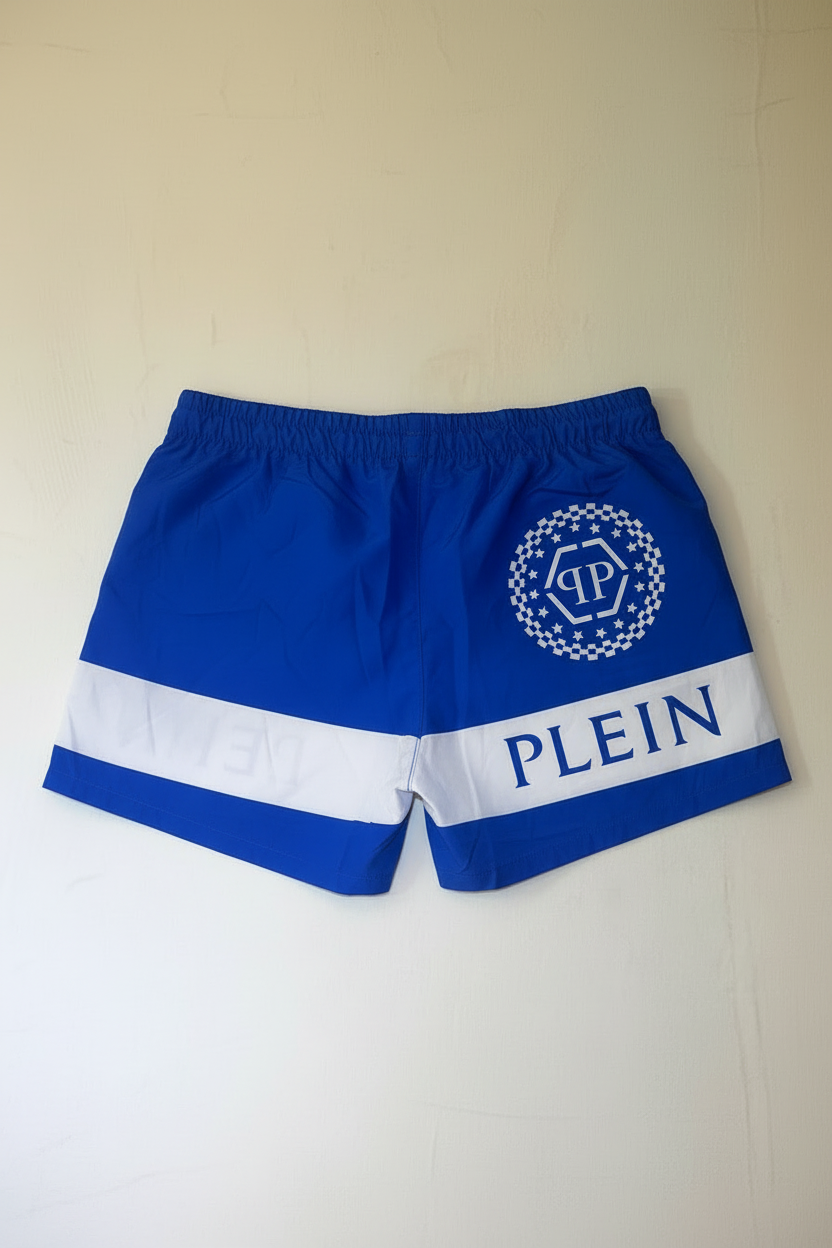 PhilippPlein Shorts Swimming Trunks blue White Stripes