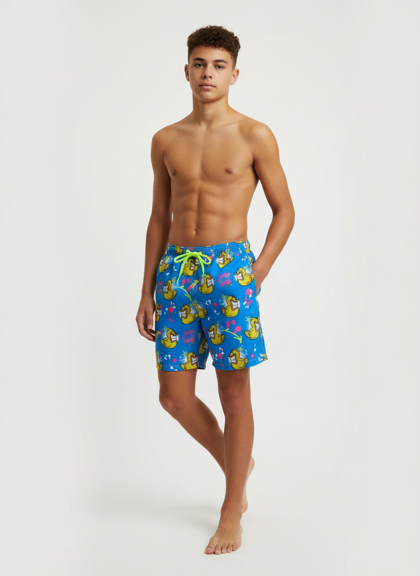 MC2 Saint Barth Boys Swim Shorts with Ducky Print