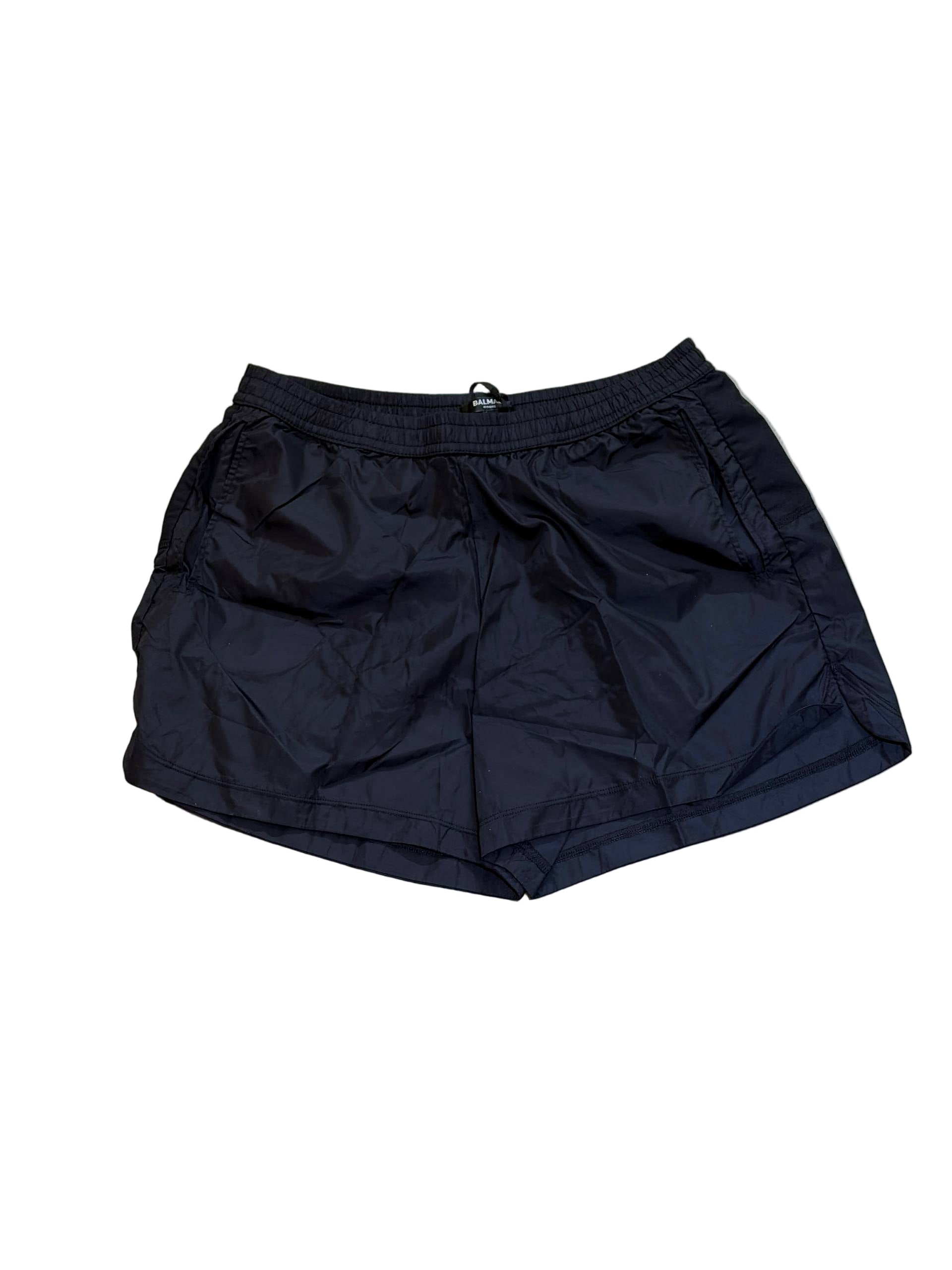 Balmain Blinkers Black Gold Logo Shorts