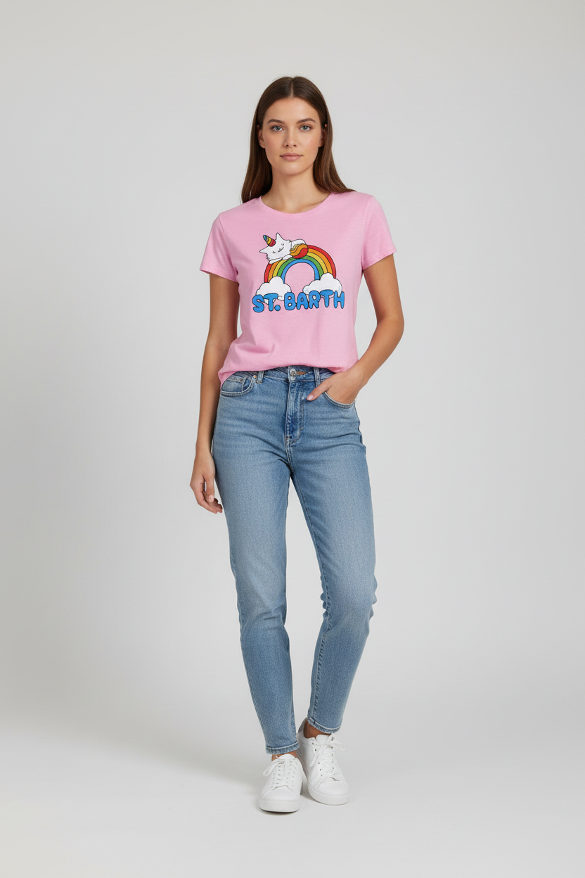 MC2 Saint Barth CATICORN RAINBOW Children's T-Shirt
