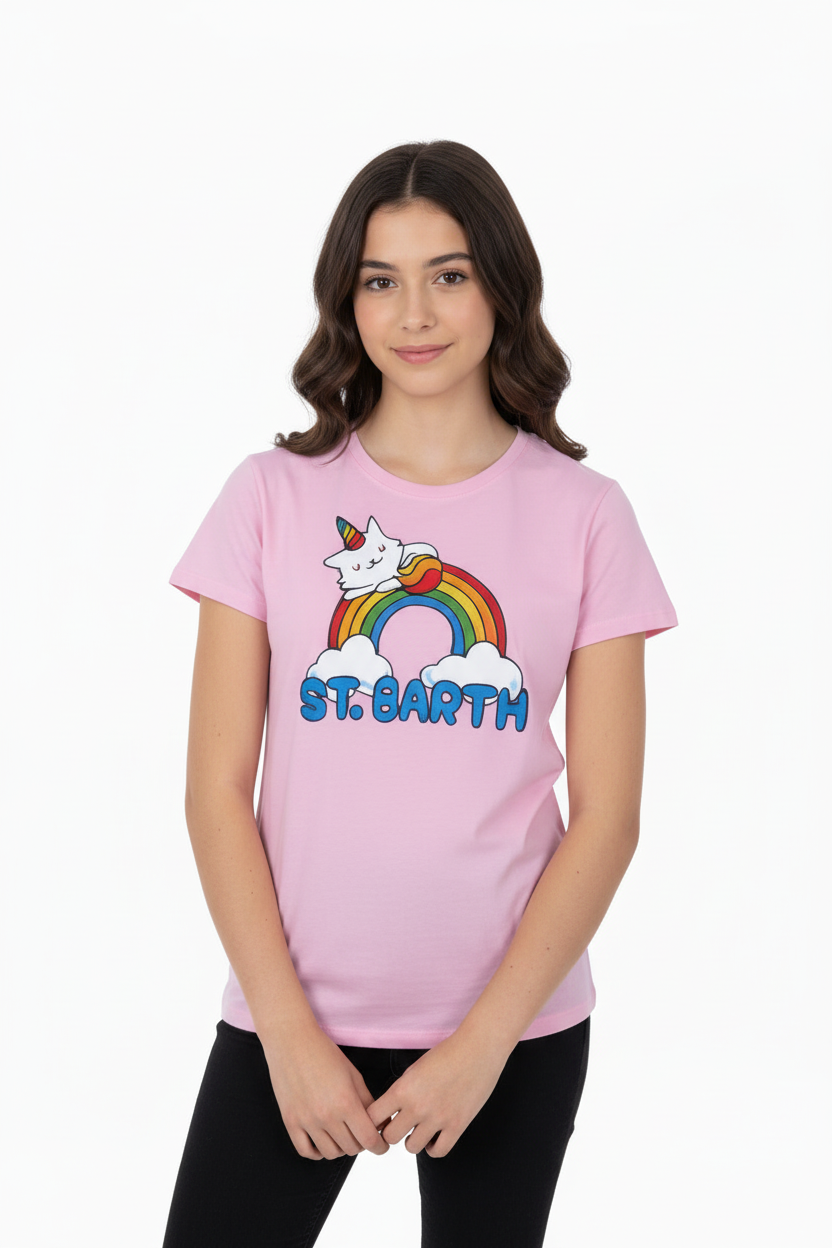 MC2 Saint Barth CATICORN RAINBOW Children's T-Shirt