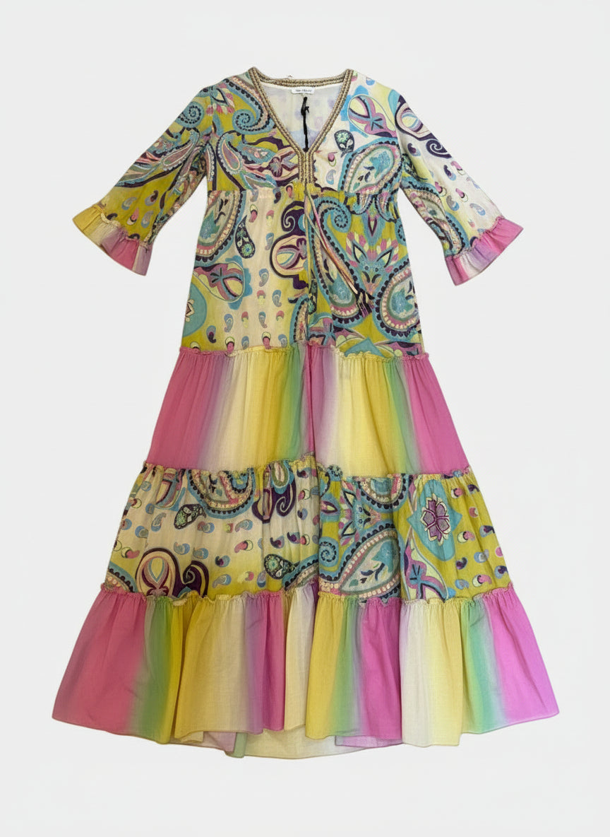 Valery Multicolor Long Cover Up Tunic