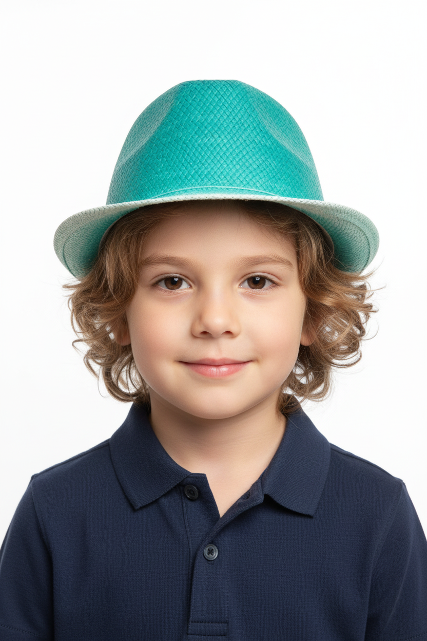 Emporio Armani Junior Straw Mint Hat