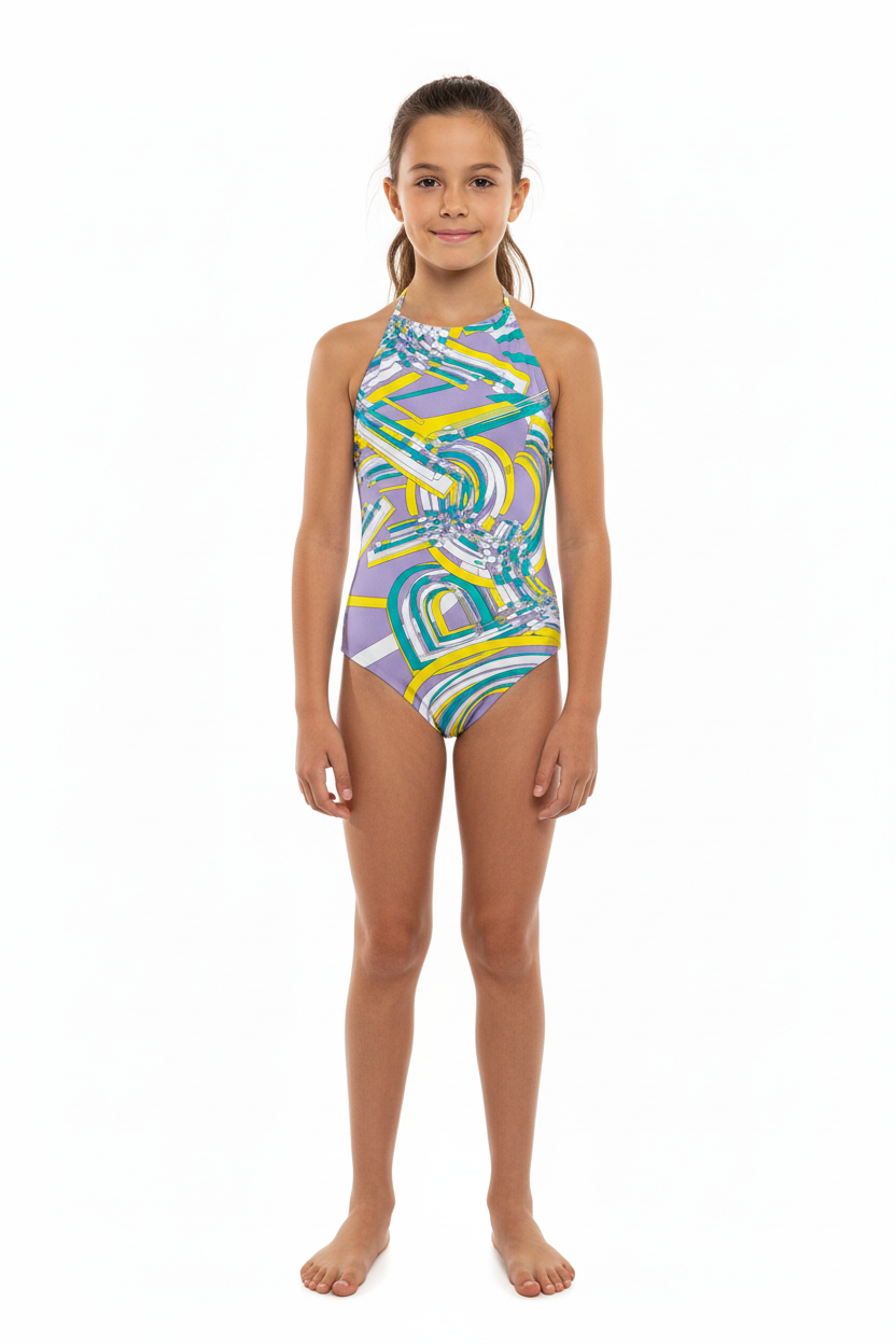 Emilio Pucci Girls One Piece Swimsuit