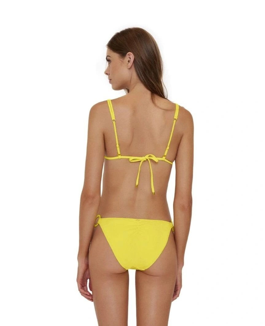 PQ Swim Sunburst Ring Tie Side Bikini Bottoms - Yellow