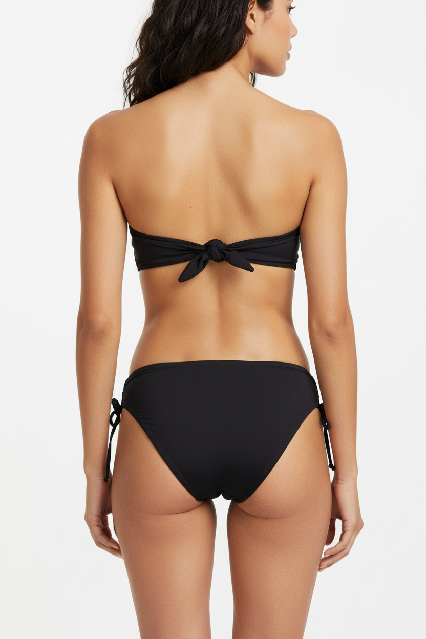 Ritratti One Piece Swimsuit Black Rhinestone Mesh