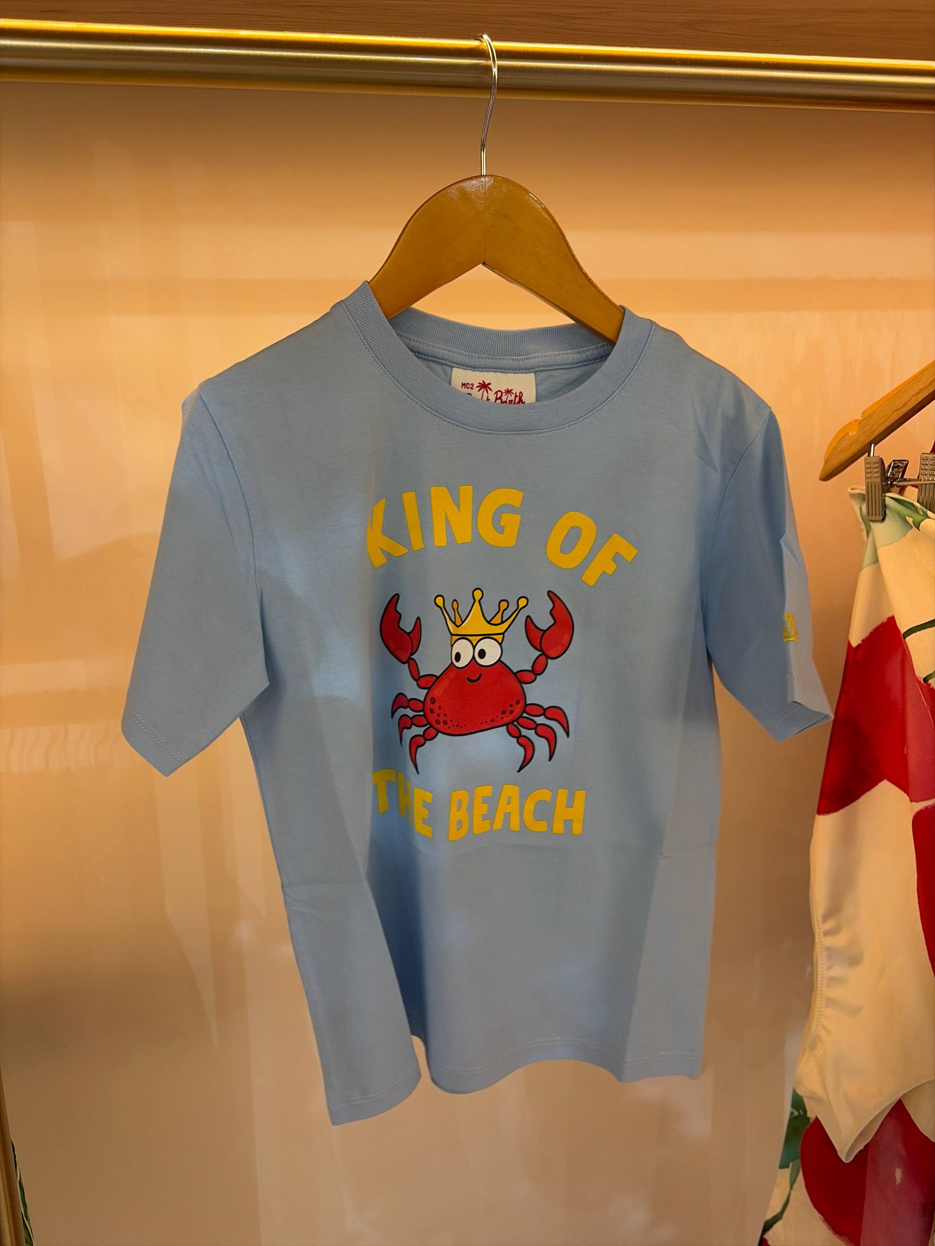MC2 Saint Barth Boys Cotton T-Shirt with King Crab Print
