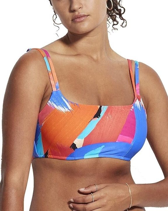 Seafolly Arthouse Bikini Top Bandeau with Straps