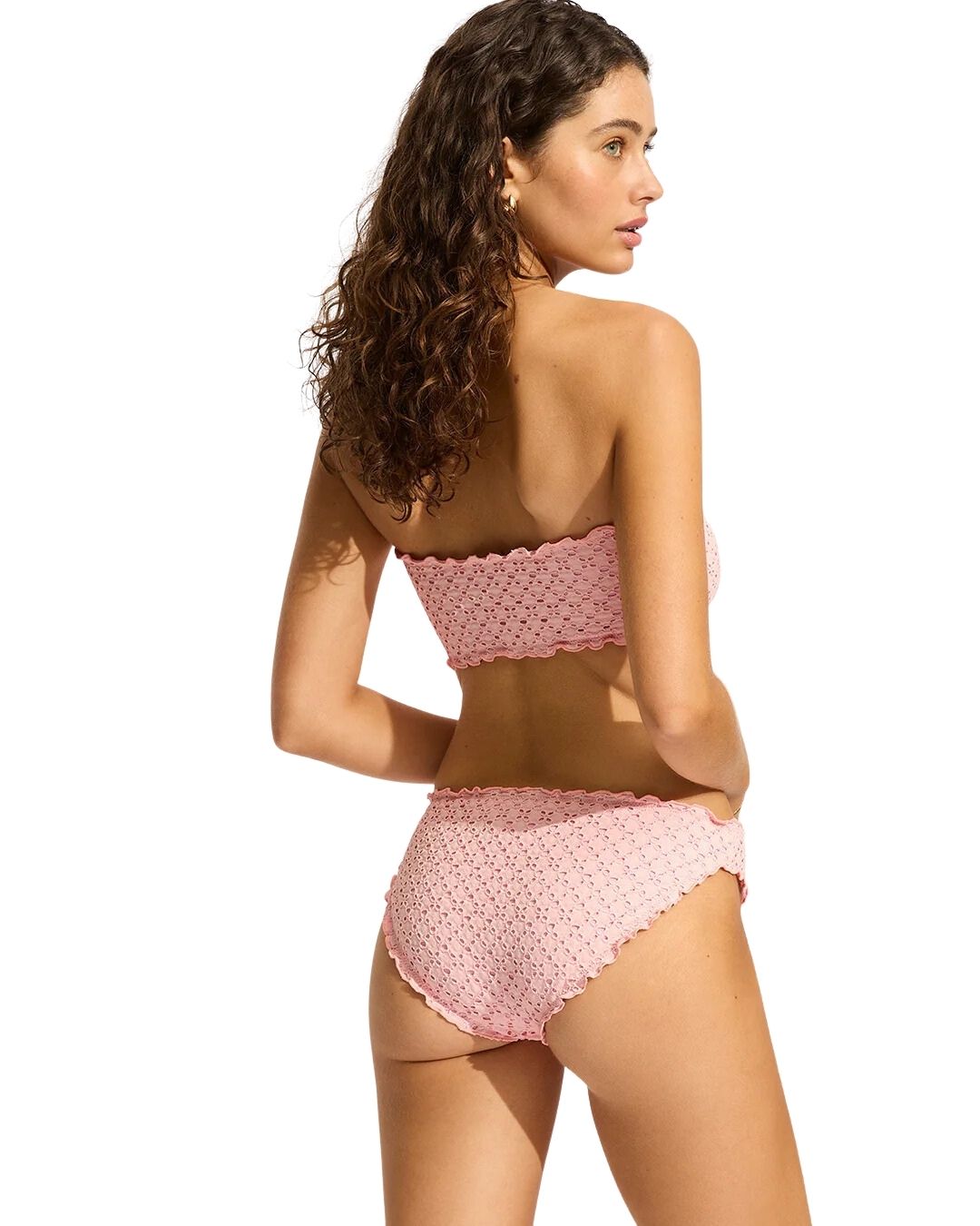 Seafolly Daydreamer Bandeau Bikini Top in Dusty Pink