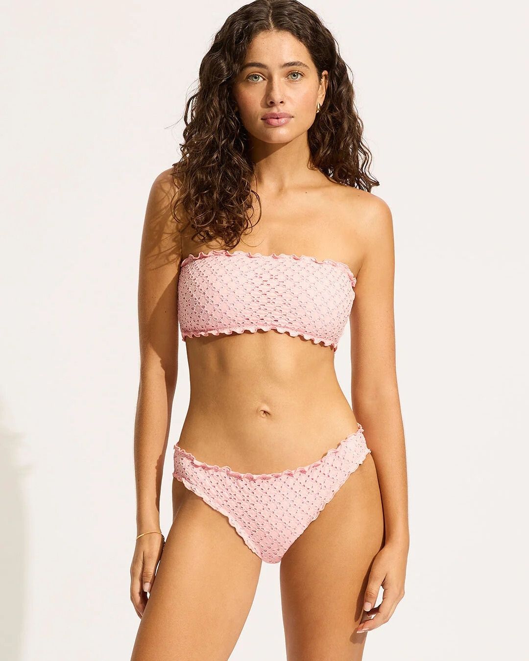 Seafolly Daydreamer Bandeau Bikini Top in Dusty Pink