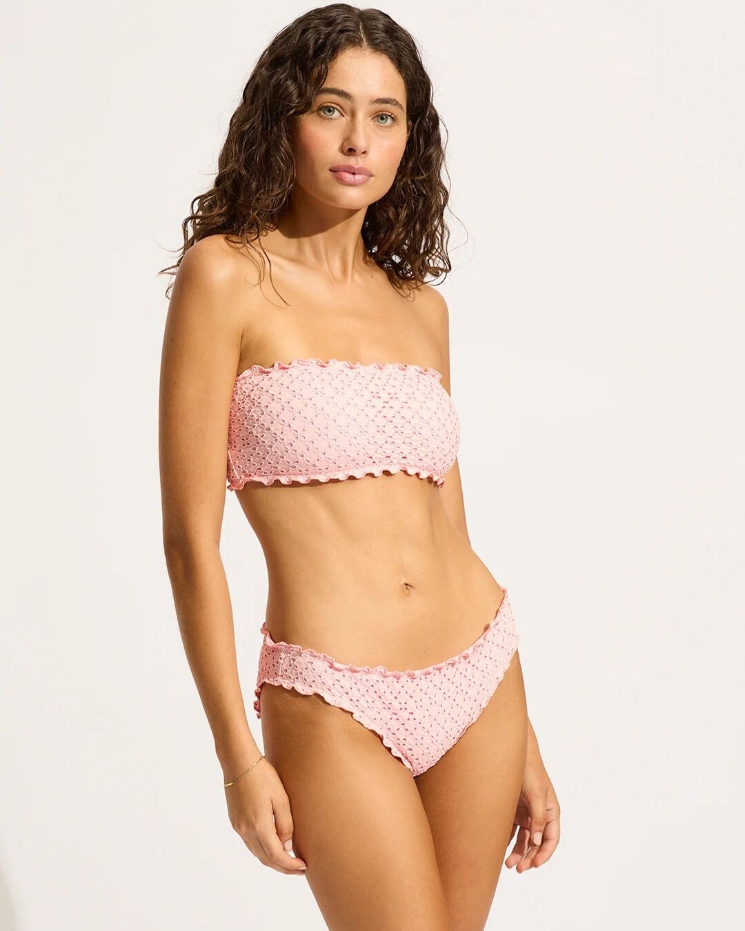 Seafolly Daydreamer Bandeau Bikini Top in Dusty Pink