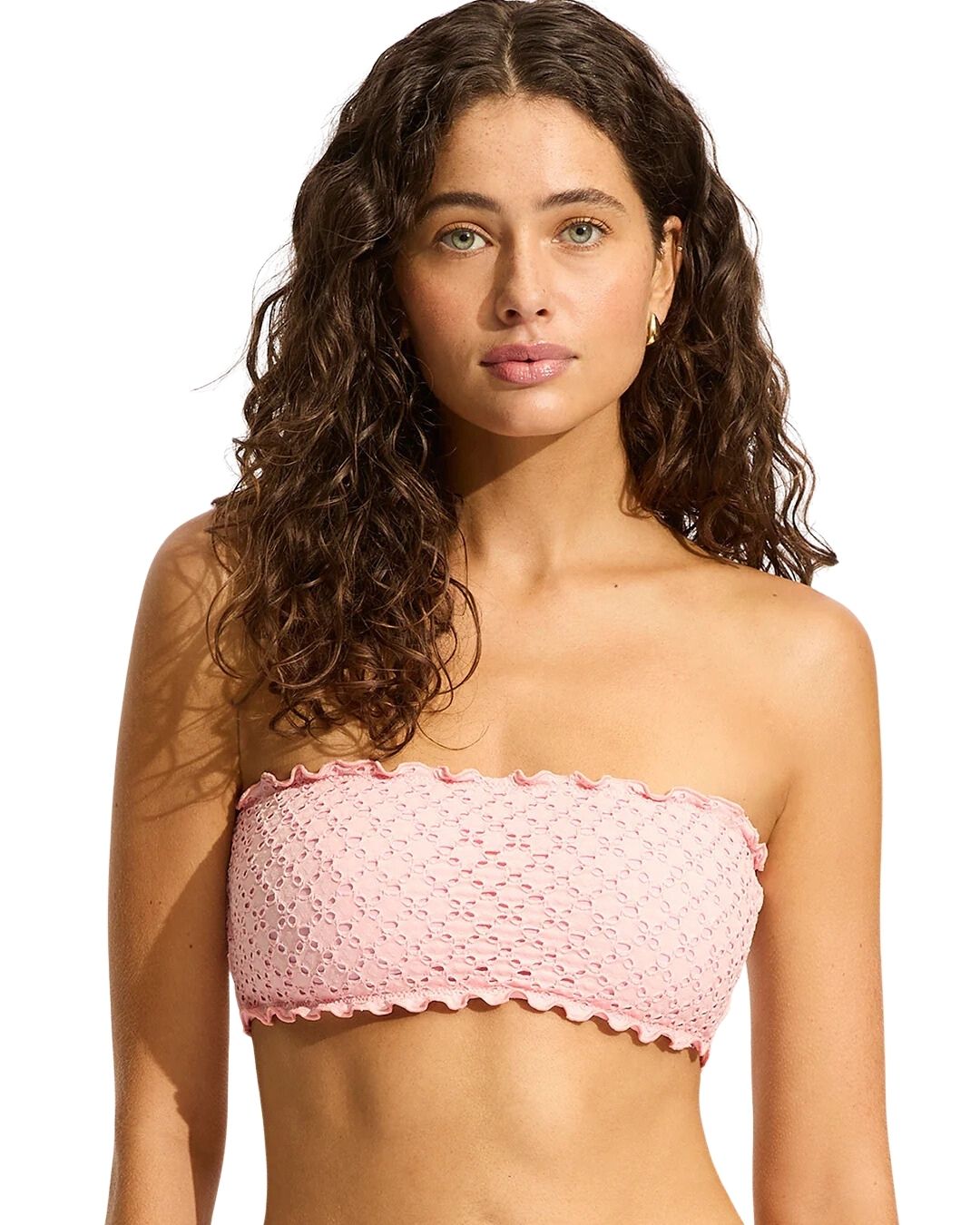 Seafolly Daydreamer Bandeau Bikini Top in Dusty Pink