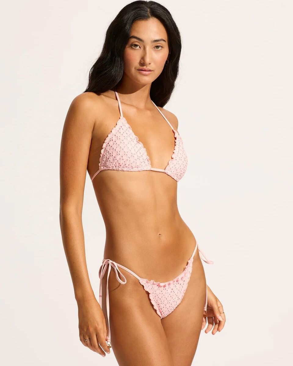 Seafolly Daydreamer Brazilian Bikini Bottom in Dusty Pink
