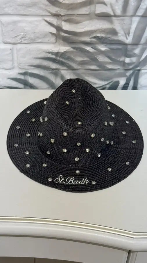 MC2 Saint Barth Black Fedora Hat for Women