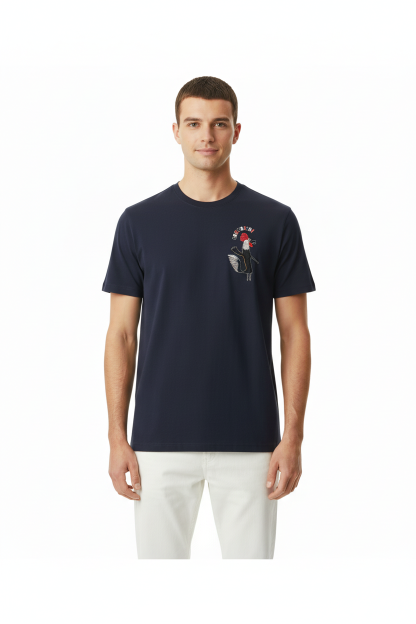 Vilebrequin Blue T-Shirt with Embroidery