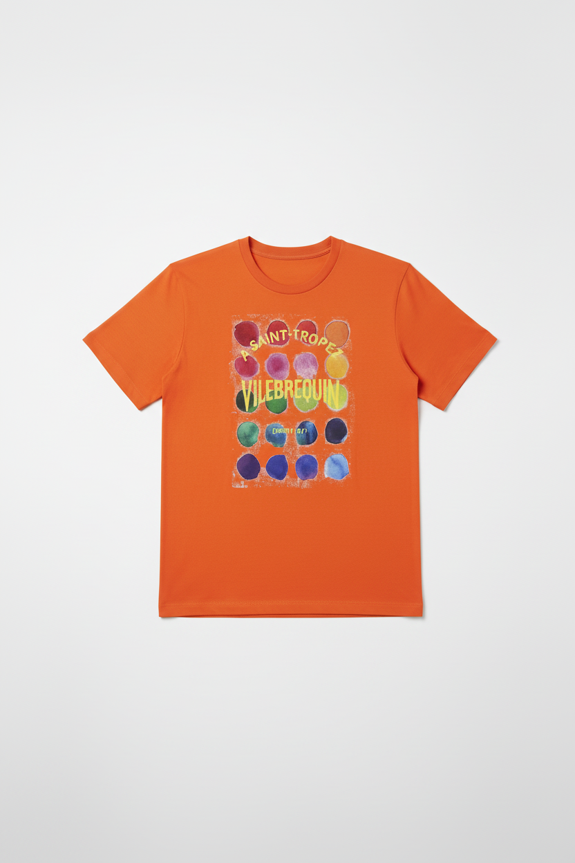 Vilebrequin Orange Men T-Shirt