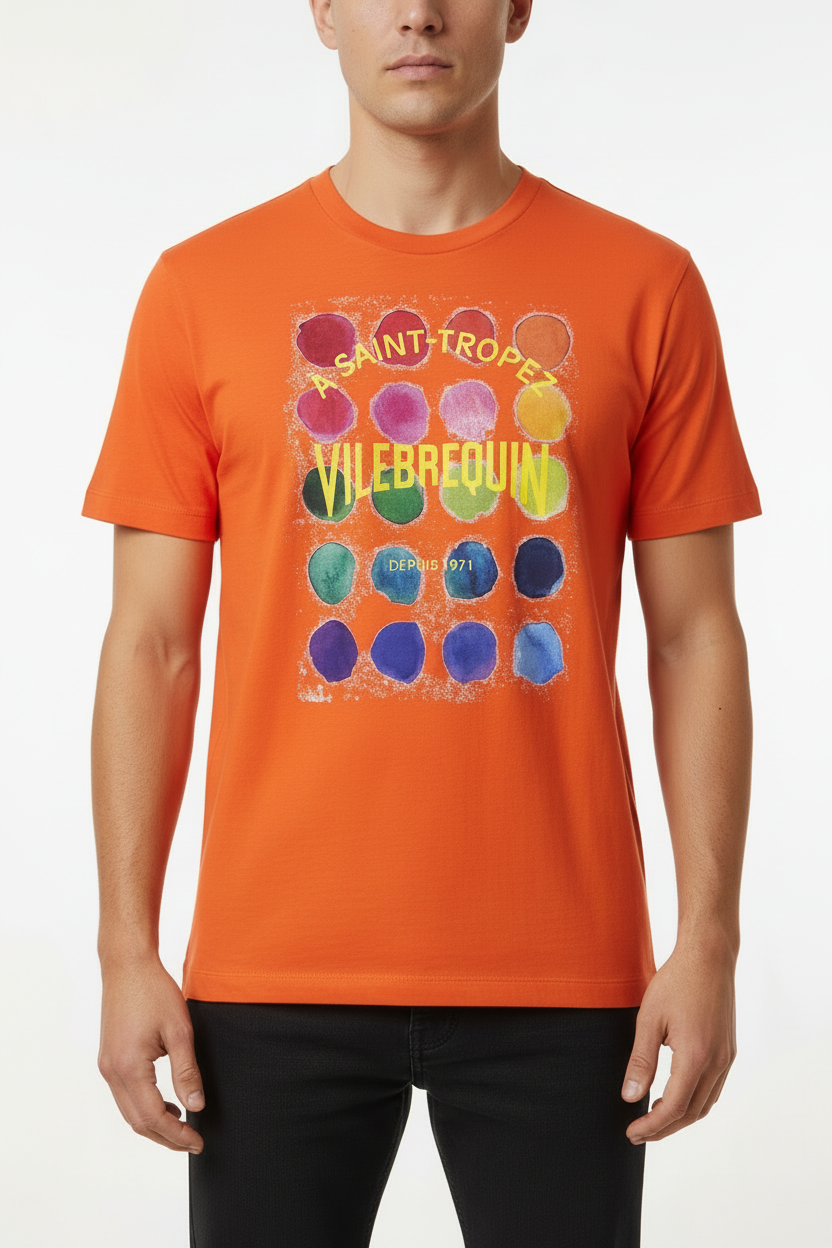 Vilebrequin Orange Men T-Shirt