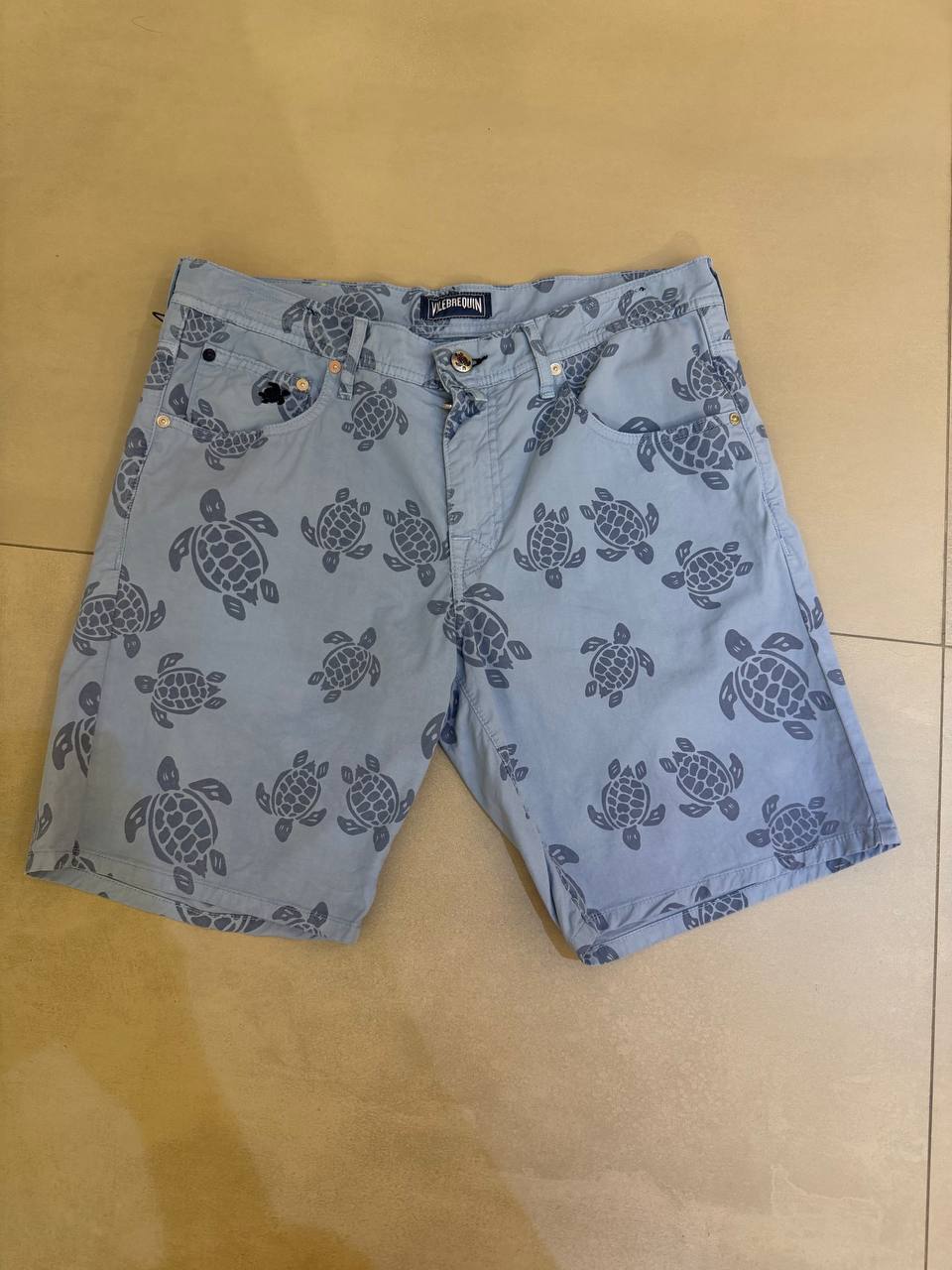 Vilebrequin Shorts Blu Marino Turtles