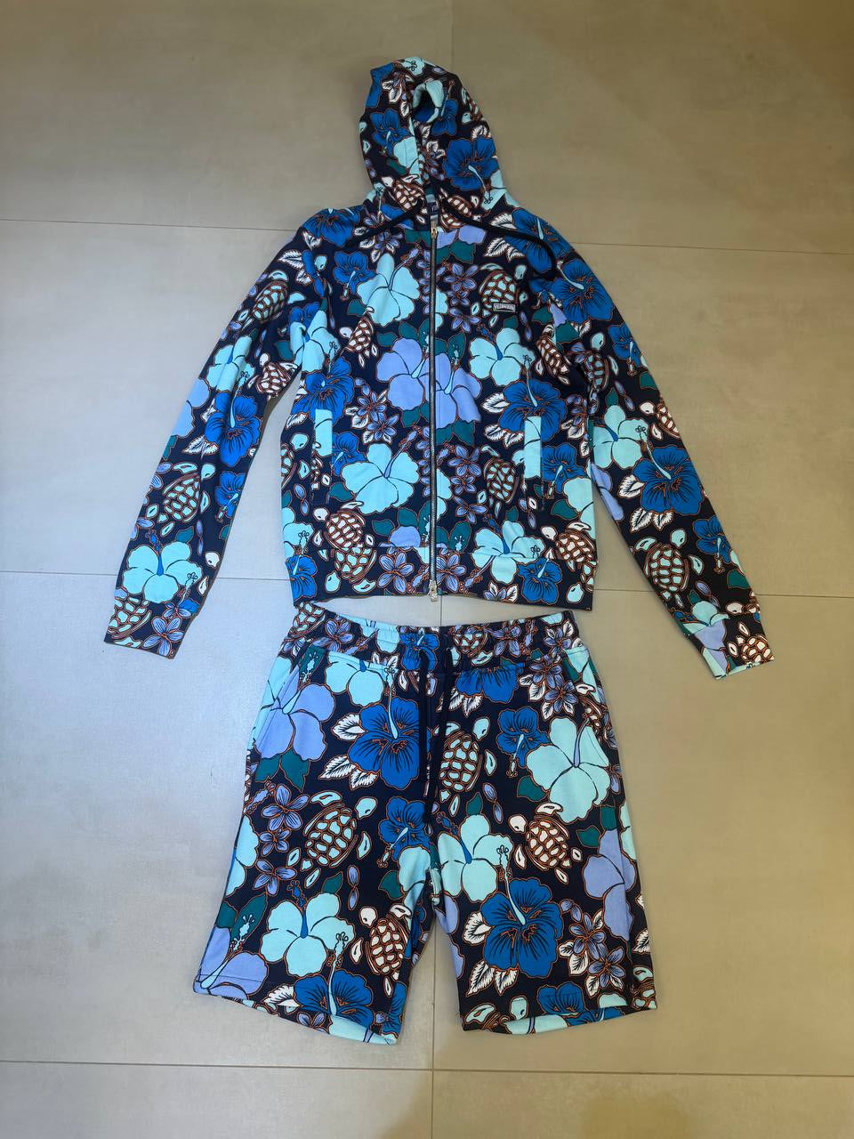 Vilebrequin Suit Navy Blue Flowers