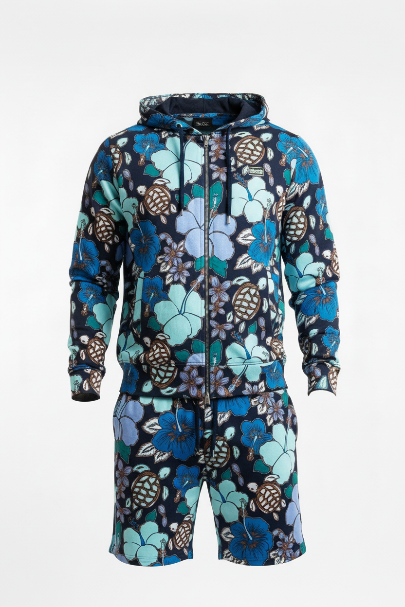 Vilebrequin Suit Navy Blue Flowers