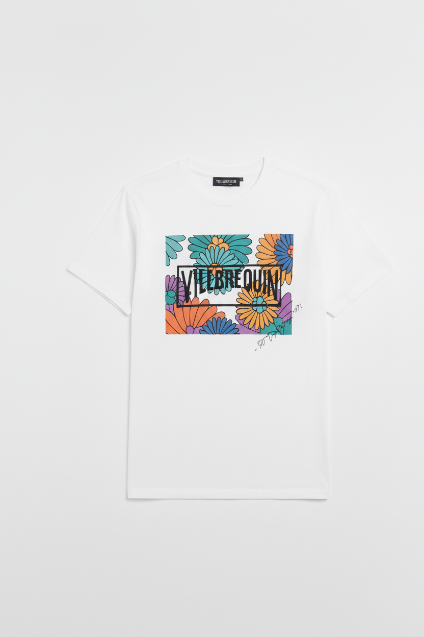 Vilebrequin White Flowers T-Shirt