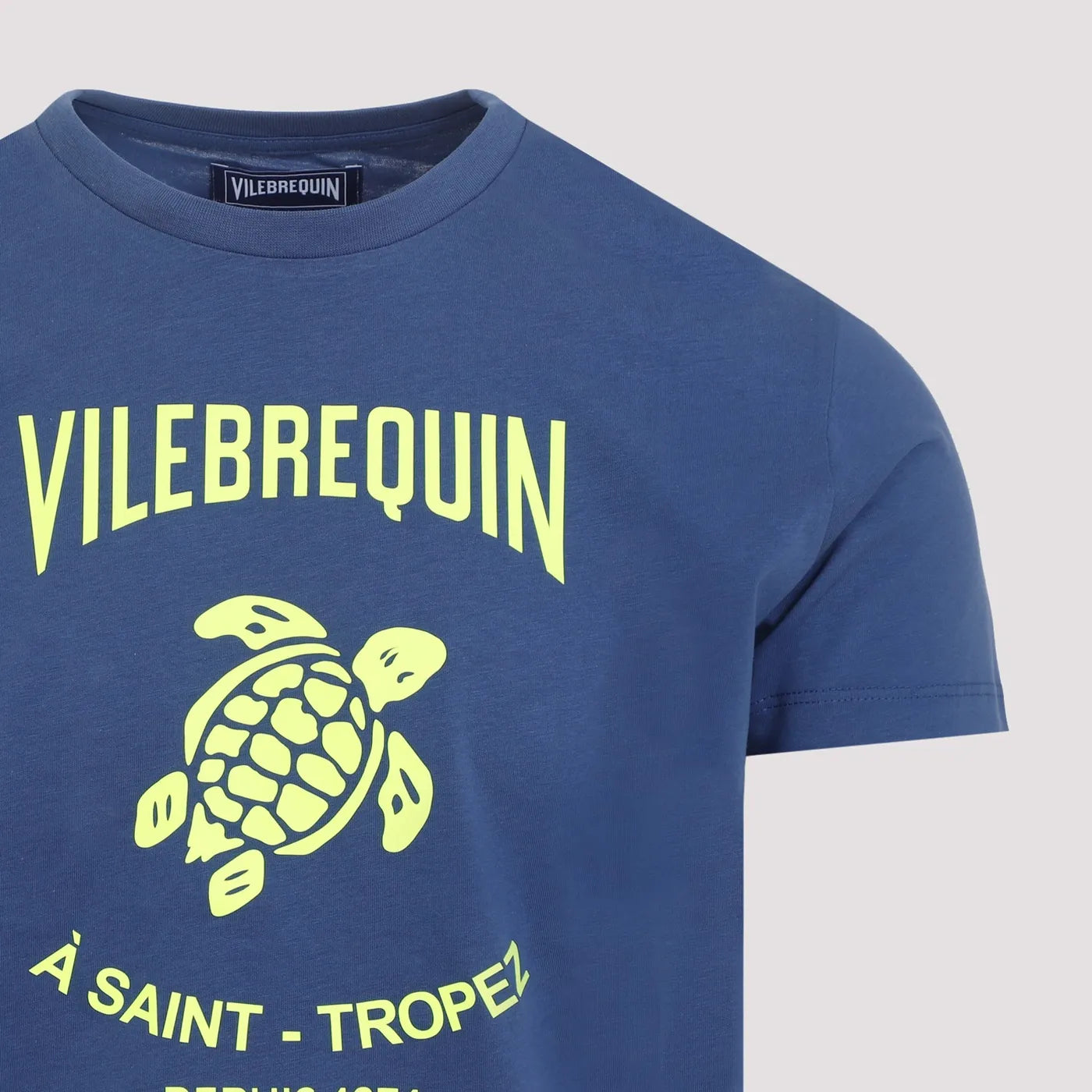 Vilebrequin Cotton Green Turtle Blu T-Shirt