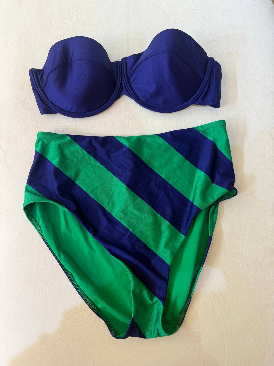 Zimmermann Two Piece Striped Swimsuit