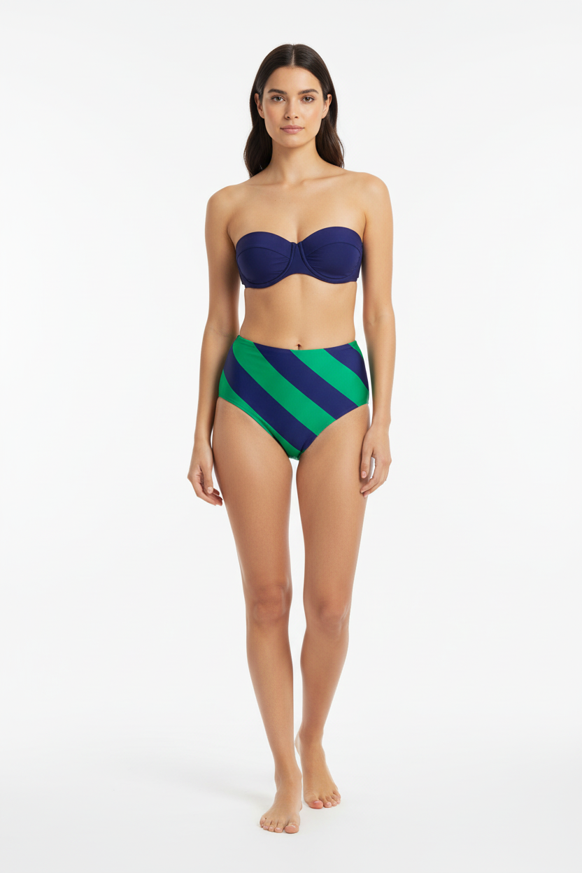 Zimmermann Two Piece Striped Swimsuit